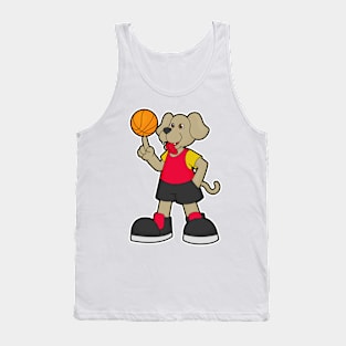 Dog as Basketball player with Basketball Tank Top